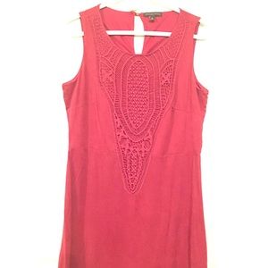 Suede dress -burgundy